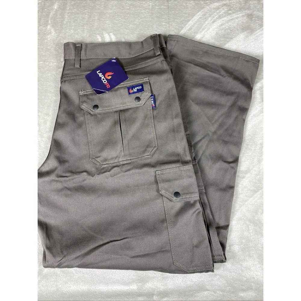Lapco Fr Cat 2 Cargo Pants Men's 40x32 Brown Khaki FR NEPA 2112 NWT